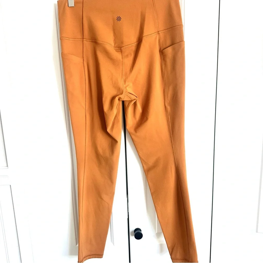 Athleta Salutation Stash Pocket Tight worn 3x Size M, Cattail Brown. - Picture 5 of 8